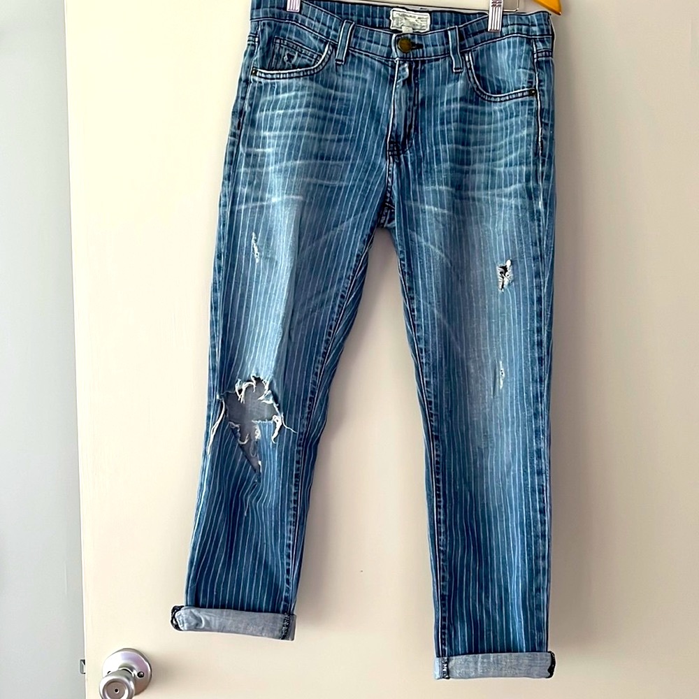 Pinstripe current/Elliot The Fling jeans